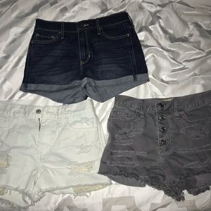 Three pairs of Hollister shorts! All size 3
